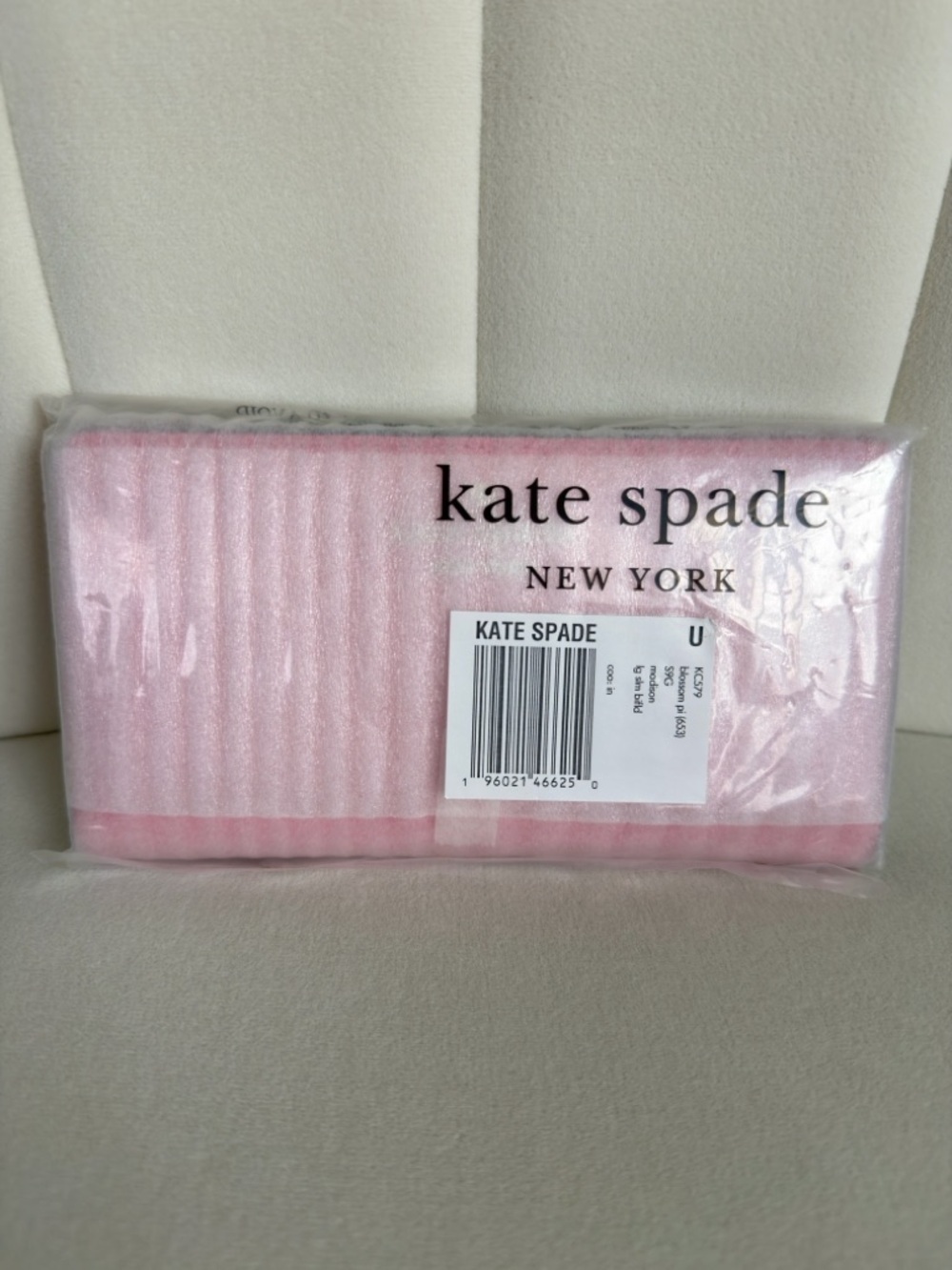 NEW 🦋 KATE SPADE Madison Large Slim Bifold Snap Card Coin Wallet Blossom Pink - Picture 4 of 6